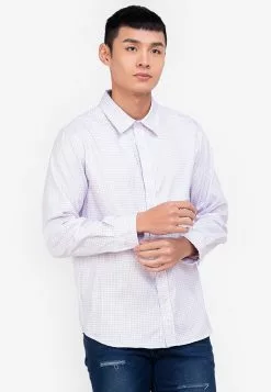 ZALORA BASICS Basket Weave Regular Shirt