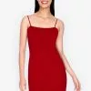ZALORA BASICS Rib Straight Neck Bodycon Dress