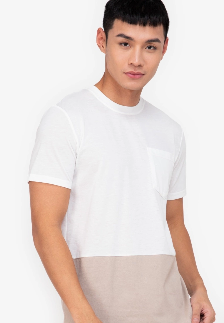 ZALORA BASICS Colour Block Pocket T-Shirt - Billede 3
