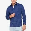 ZALORA BASICS Windowpane Check Regular Shirt
