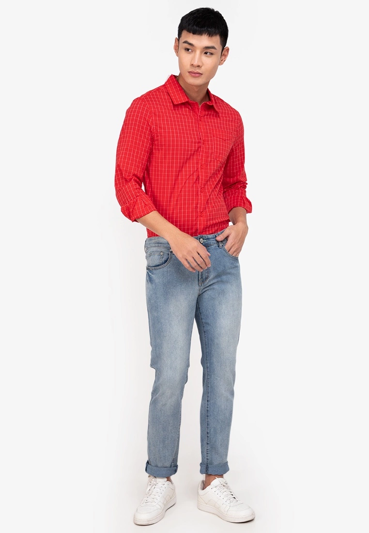 ZALORA BASICS Windowpane Check Regular Shirt - Billede 4