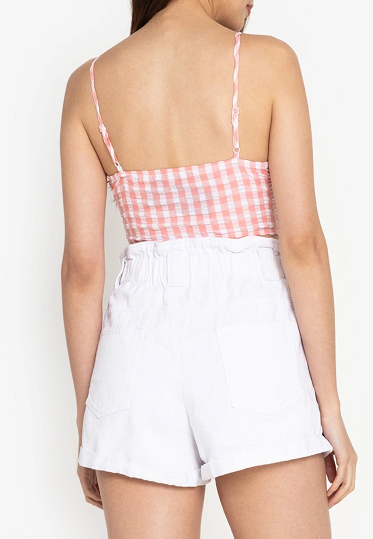ZALORA BASICS Tie Front Gingham Top - Billede 2