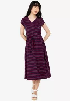 ZALORA BASICS Basic Drawstring Waist Midi Dress