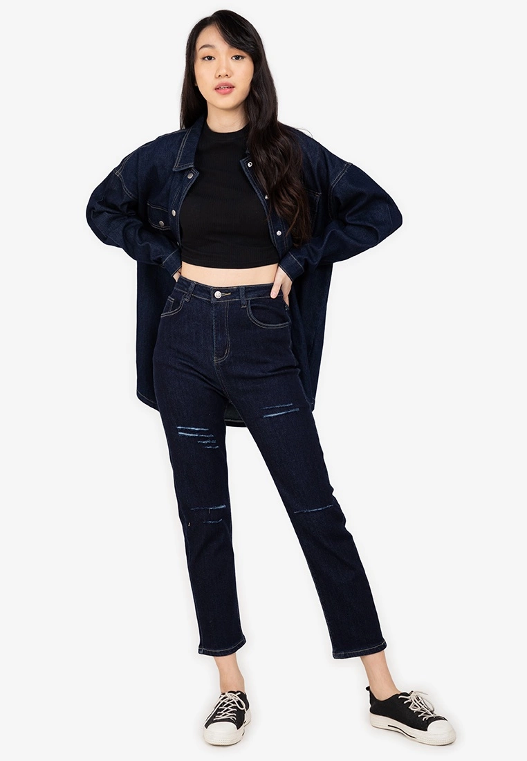 ZALORA BASICS Sliced Skinny Jeans - Billede 4