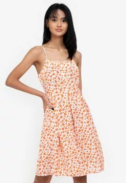 ZALORA BASICS Cami Button Down Fit & Flare Dress