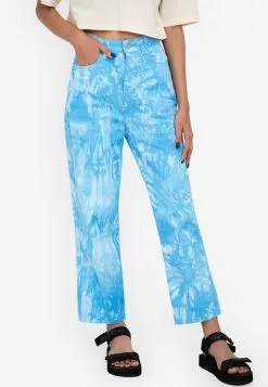 ZALORA BASICS Tie-Dyed Wide Leg Denim