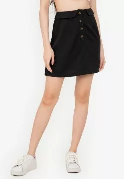 ZALORA BASICS Foldover Button Mini Skirt