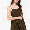 ZALORA BASICS Cami Smocked Mini Dress