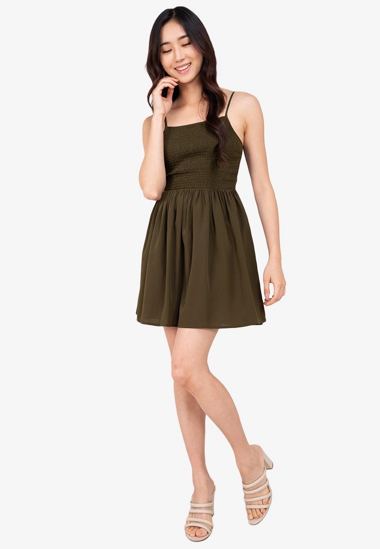 ZALORA BASICS Cami Smocked Mini Dress - Billede 4