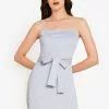 ZALORA BASICS Straight Neck Bodycon Dress