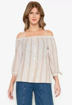 ZALORA BASICS Off Shoulder 3/4 Sleeve Top