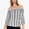 ZALORA BASICS Off Shoulder 3/4 Sleeve Top