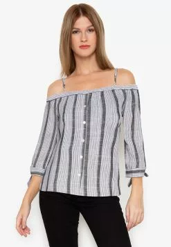 ZALORA BASICS Off Shoulder 3/4 Sleeve Top