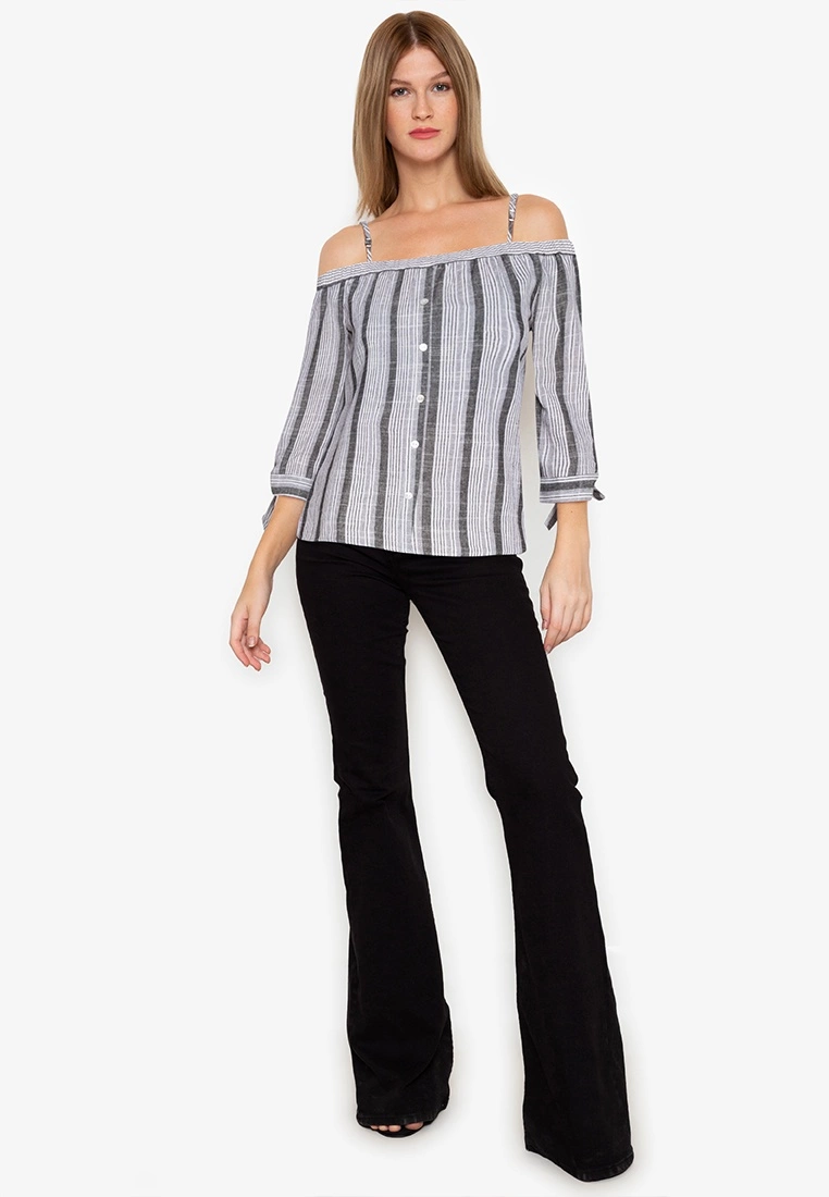 ZALORA BASICS Off Shoulder 3/4 Sleeve Top - Billede 4