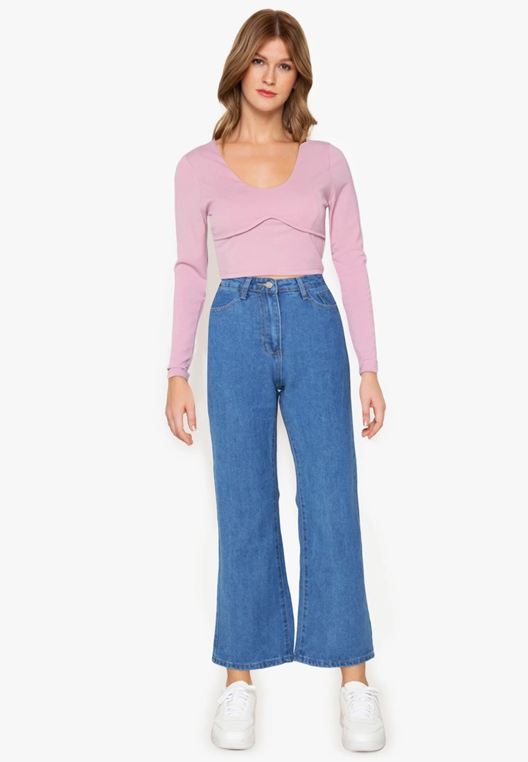 ZALORA BASICS Piping Detail Long Sleeve Top - Billede 4