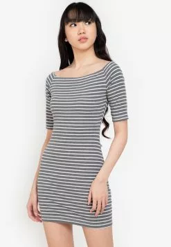 ZALORA BASICS Basic Off Shoulder Bodycon Dress