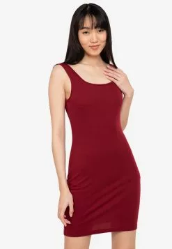 ZALORA BASICS Basic Square Neck Bodycon Dress