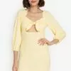 ZALORA BASICS Balloon Sleeve Cut Out Dress