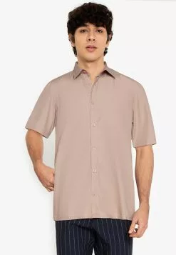 ZALORA BASICS Drawstring Short Sleeve Shirt