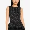 ZALORA BASICS Tie Back Peplum Top