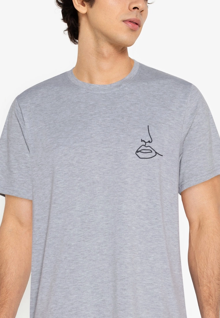 ZALORA BASICS Lips Linework T-Shirt - Billede 3