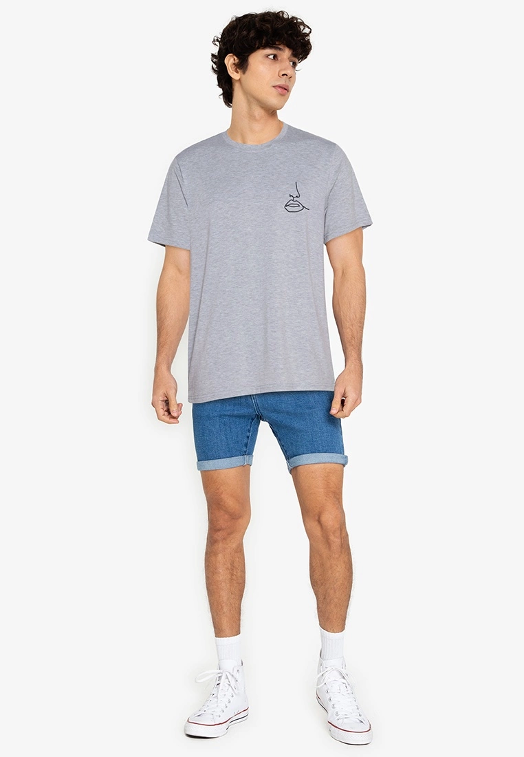 ZALORA BASICS Lips Linework T-Shirt - Billede 4