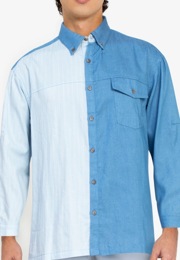 ZALORA BASICS Stripe Panel Shirt - Billede 3