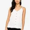 ZALORA BASICS Mini Ruffle Hem Button Detail Top