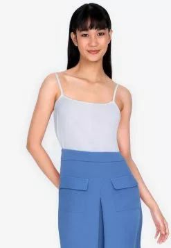 ZALORA BASICS Gathered Front Cami Top