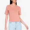 ZALORA BASICS Cut-Out Shoulder Top