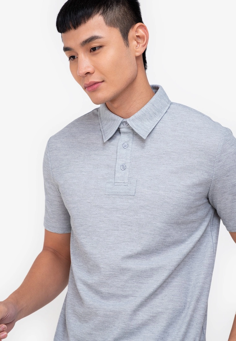 ZALORA BASICS Placket Detail Polo Shirt - Billede 3