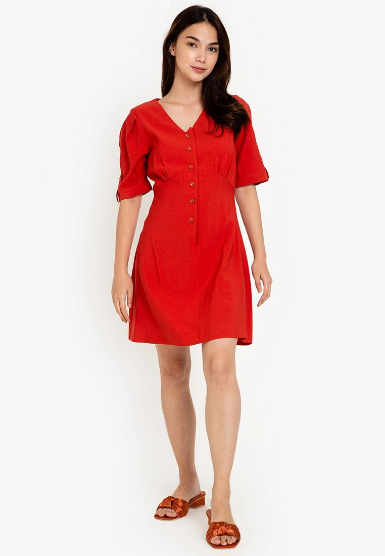 ZALORA BASICS Puff Sleeve Mini Dress - Billede 4