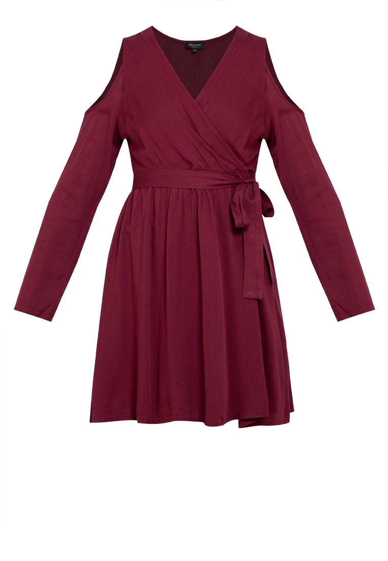 ZALORA BASICS Cold Shoulder Wrap Dress - Billede 5