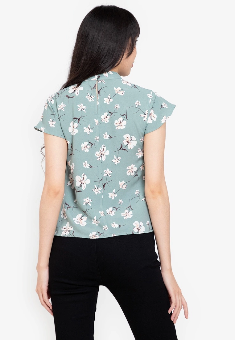 ZALORA BASICS Mock Neck Cap Sleeves Top - Billede 2