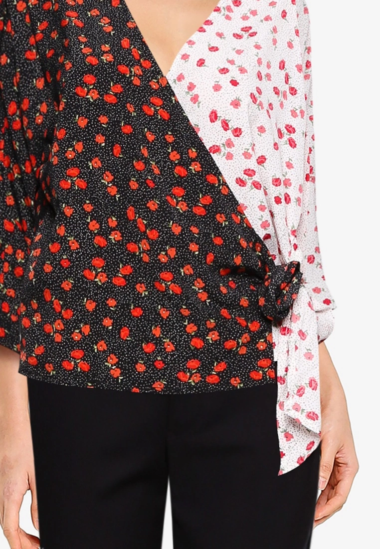 ZALORA BASICS Colourblock Wrap Top - Billede 3