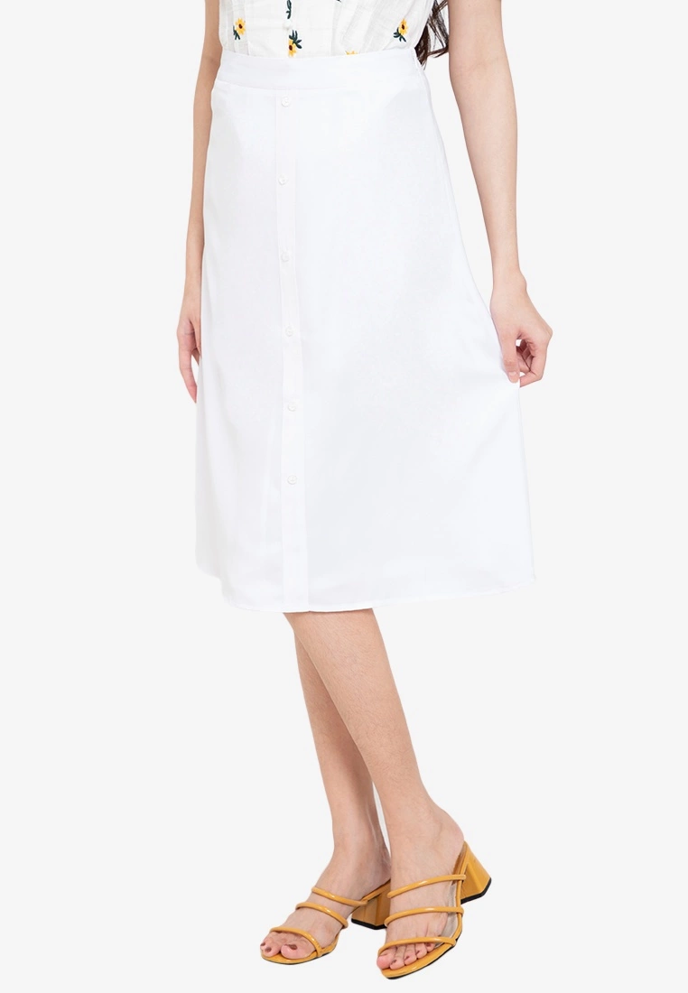 ZALORA BASICS Button Drape Skirt