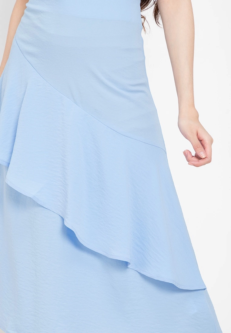ZALORA BASICS Asymmetric Ruffle Midi Skirt - Billede 3