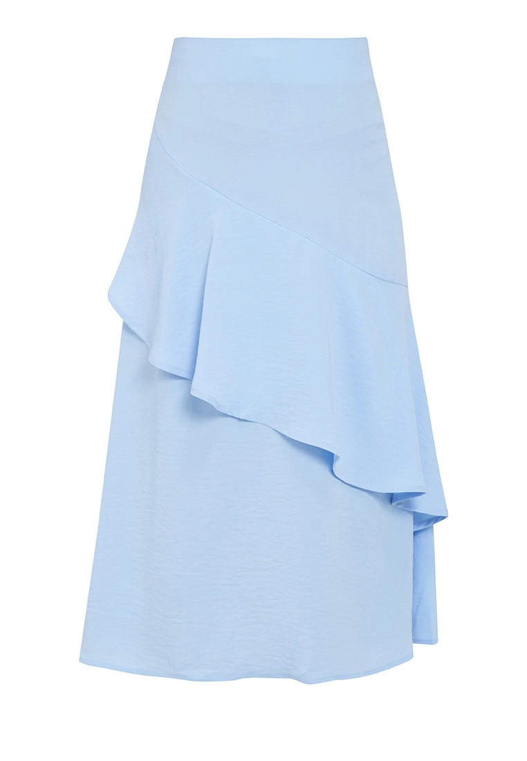 ZALORA BASICS Asymmetric Ruffle Midi Skirt - Billede 5