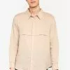ZALORA BASICS Front Panelling Long Sleeve Shirt