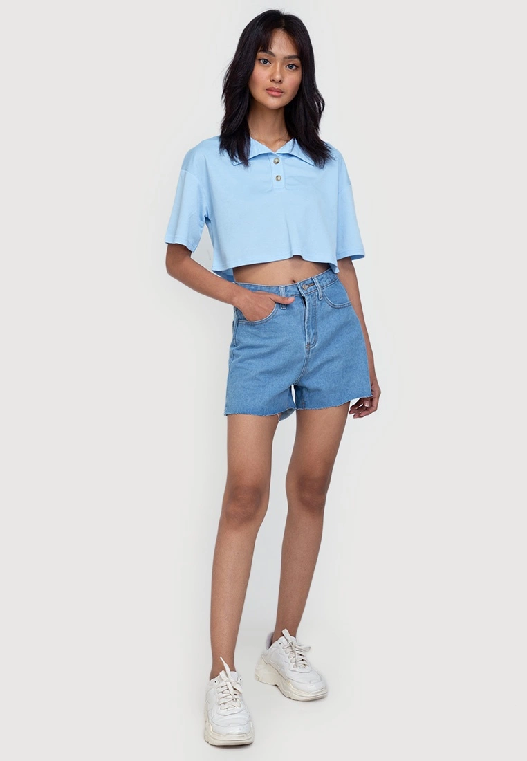ZALORA BASICS Raw Hem Denim Shorts - Billede 4