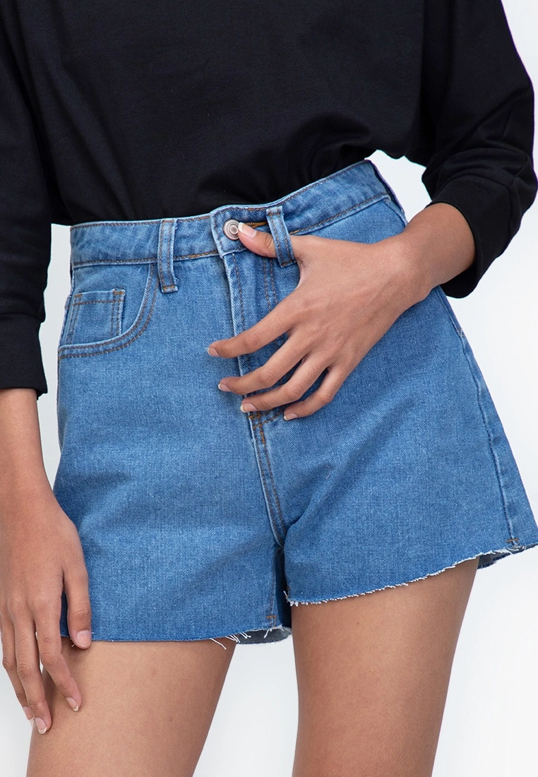 ZALORA BASICS Raw Hem Denim Shorts - Billede 3