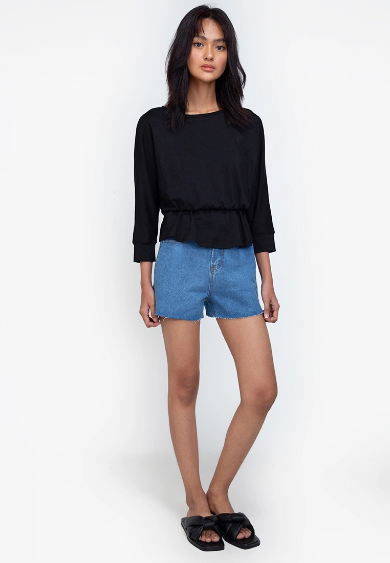 ZALORA BASICS Raw Hem Denim Shorts - Billede 4