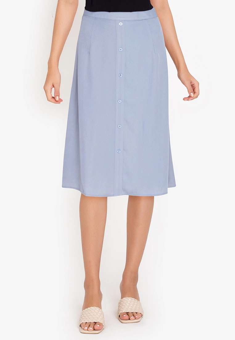 ZALORA BASICS Button Drape Skirt