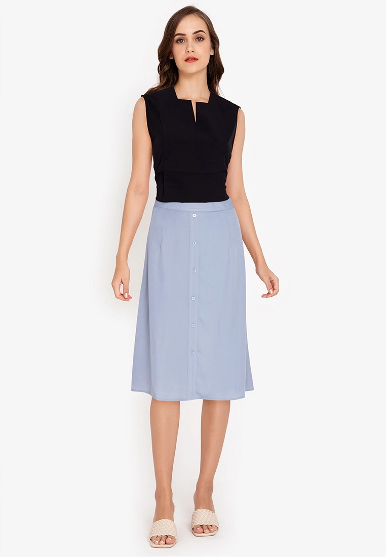 ZALORA BASICS Button Drape Skirt - Billede 4