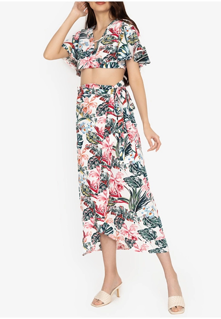 ZALORA BASICS Co-Ord Tie Back Crop Top - Billede 4