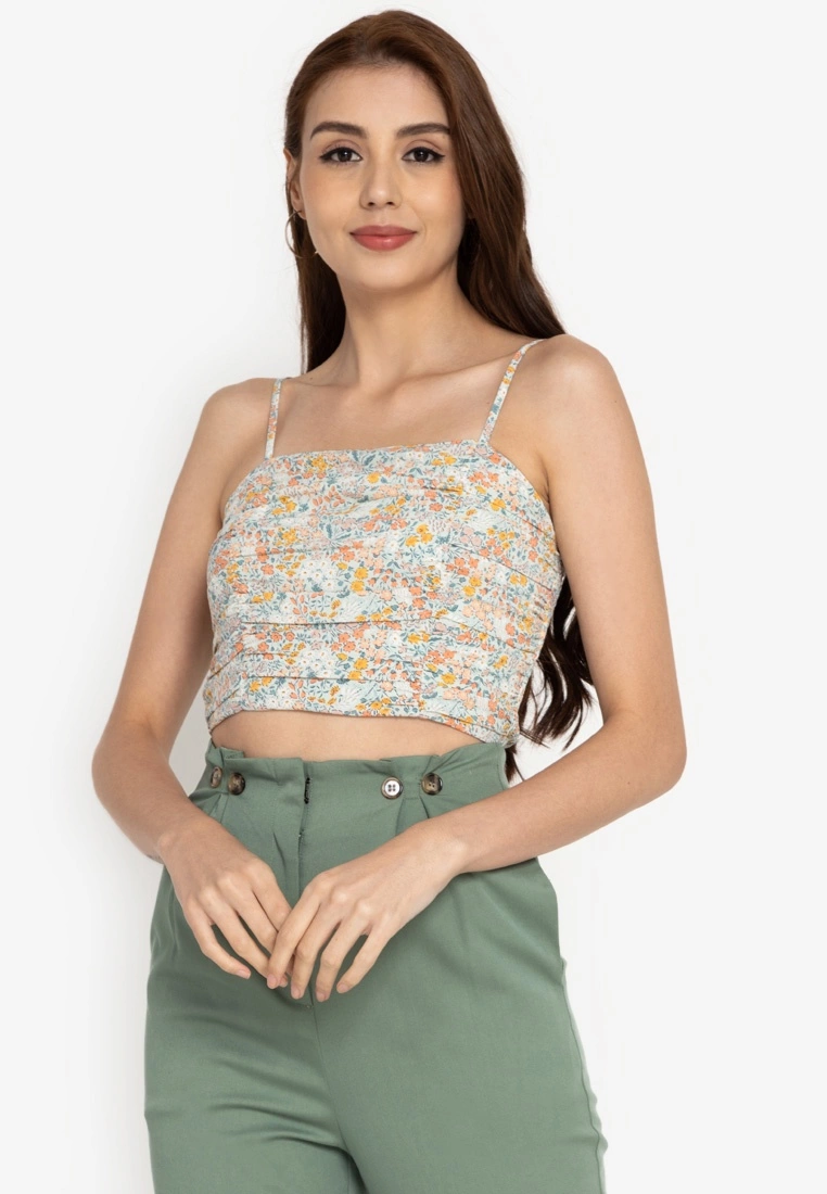 ZALORA BASICS Ruched Cami Crop Top - Billede 5