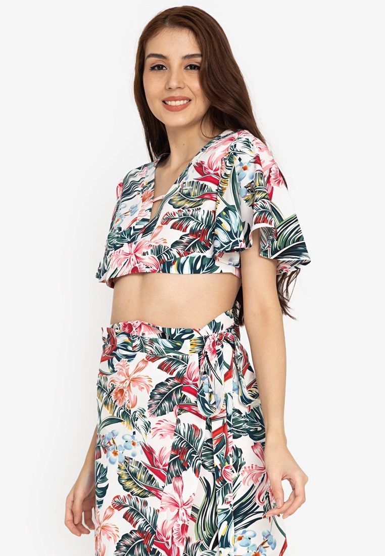 ZALORA BASICS Co-Ord Tie Back Crop Top - Billede 5