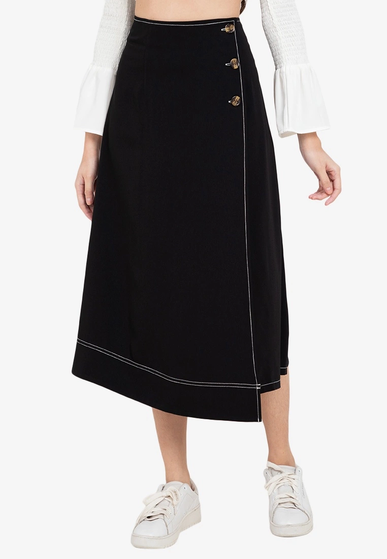 ZALORA BASICS 100% Recycled Polyester Wrap Skirt