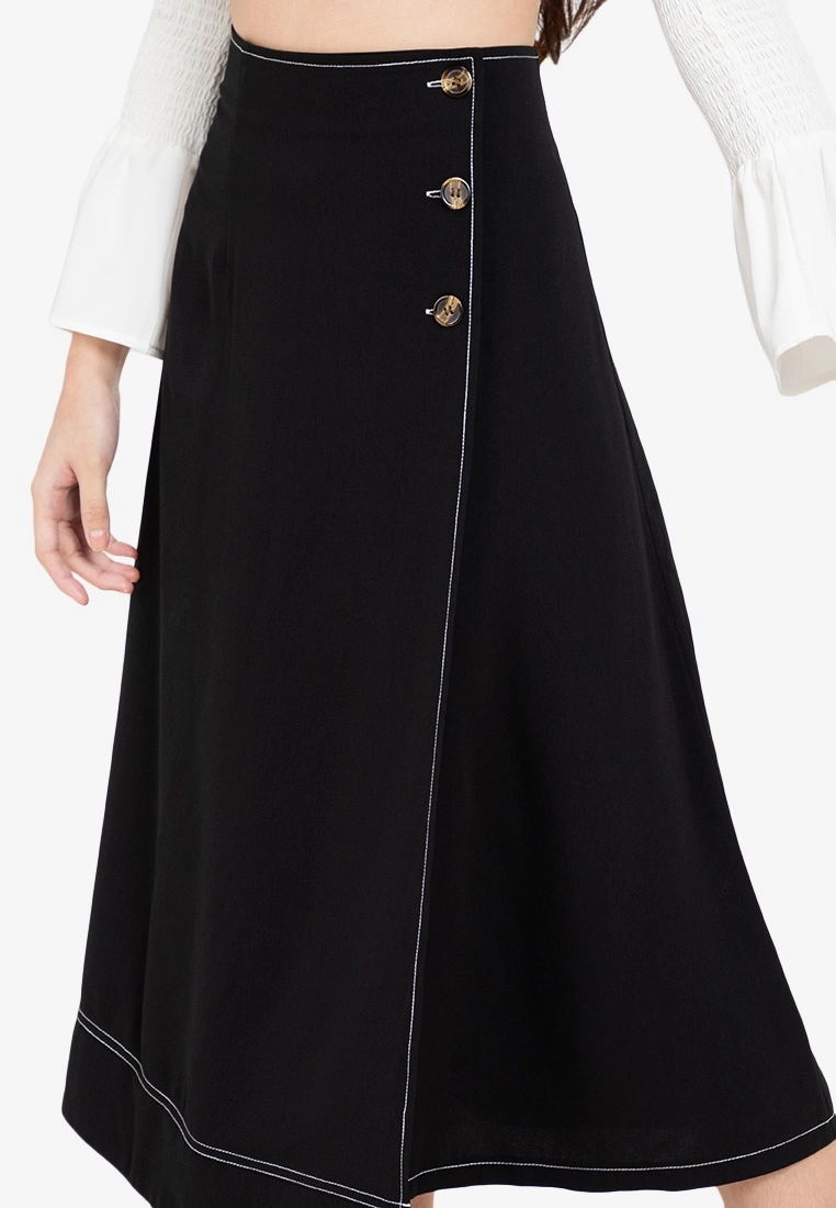 ZALORA BASICS 100% Recycled Polyester Wrap Skirt - Billede 3