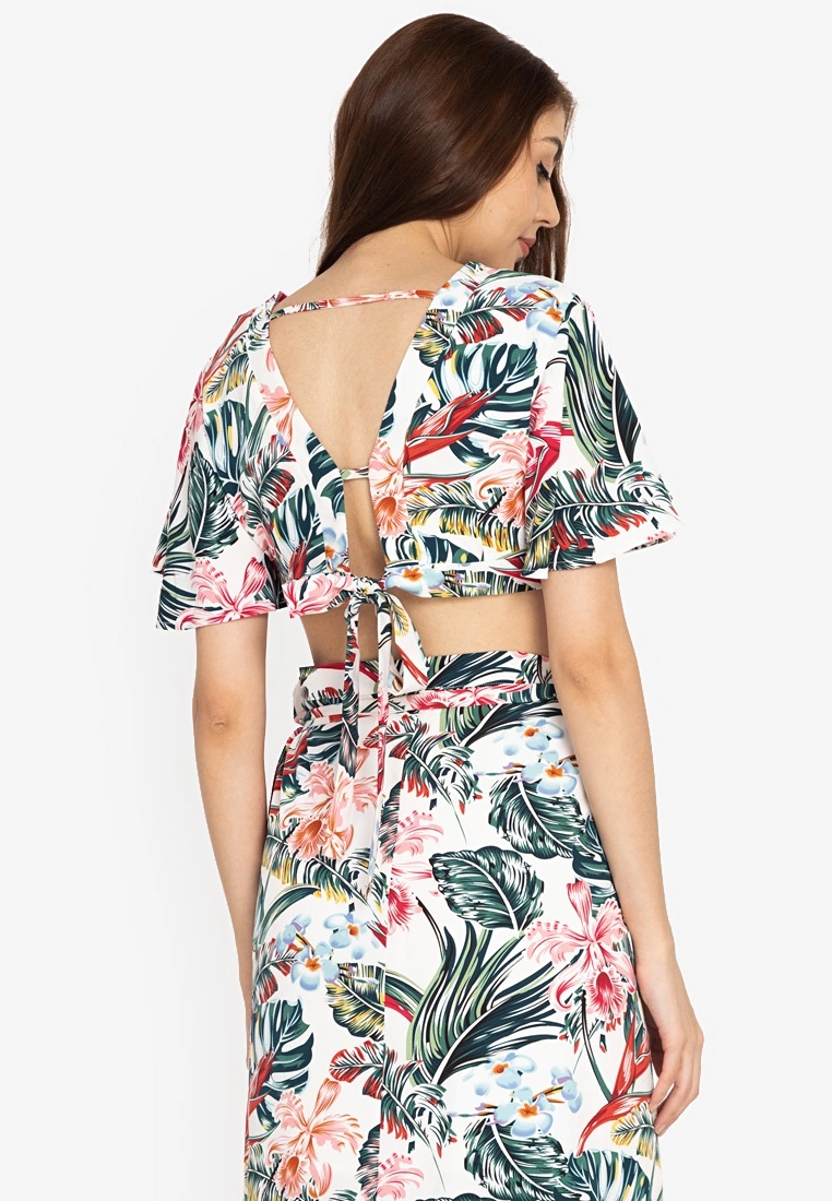 ZALORA BASICS Co-Ord Tie Back Crop Top - Billede 6